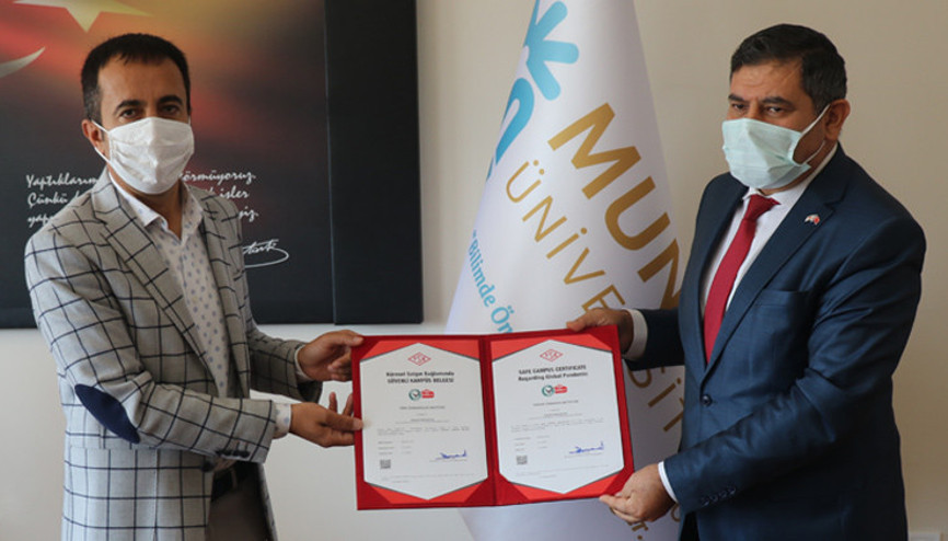 Munzur Üniversitesi’ne ‘Güvenli Kampüs Belgesi’