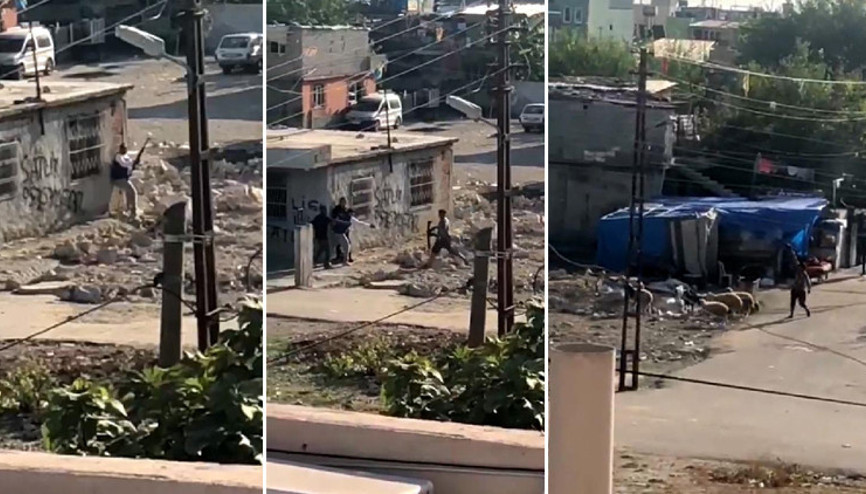 Adanada iki grup arasında silahlı çatışma O anlar kamerada
