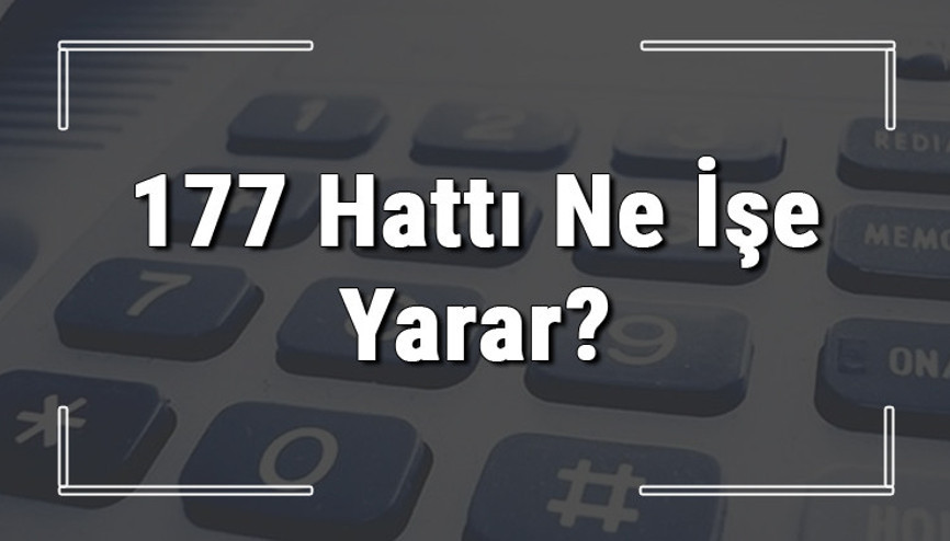 177 neyin numarası, hangi durumlarda aranır ve ne işe yarar 177 hattı saatleri nedir ve ücretli midir