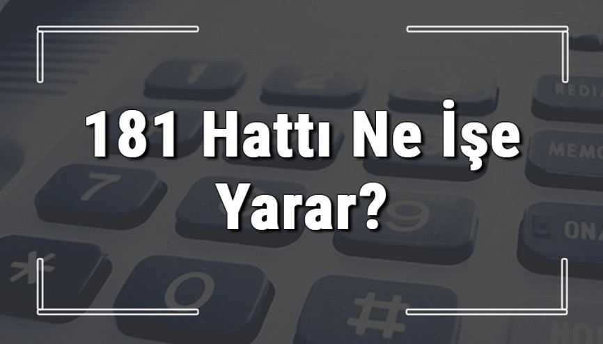 181 neyin numarası, hangi durumlarda aranır ve ne işe yarar 181 hattı saatleri nedir ve ücretli midir