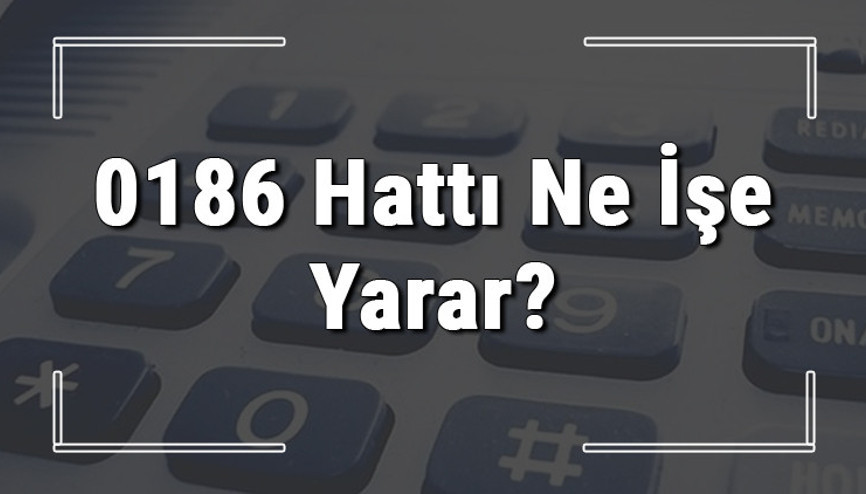 0186 neyin numarası, hangi durumlarda aranır ve ne işe yarar 0186 hattı saatleri nedir ve ücretli midir