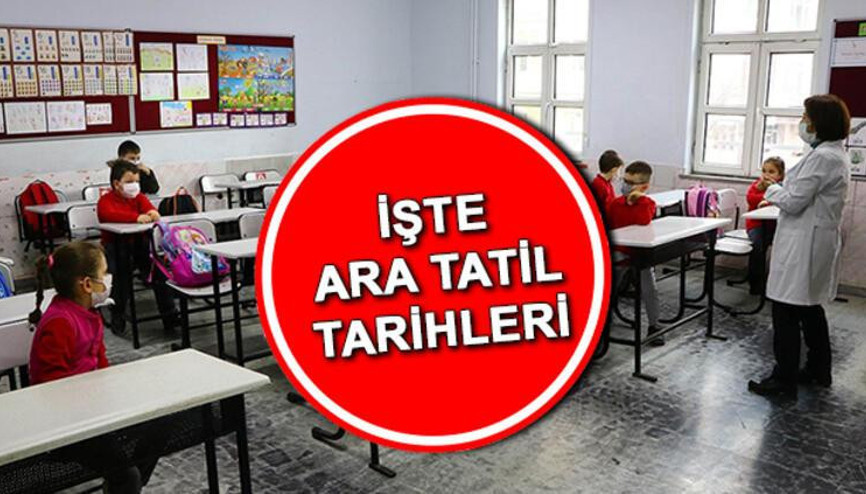 Ara tatil ne zaman başlayacak 2021-2022 kasım ara tatili için geri sayım