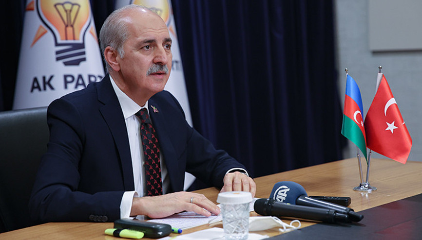 Numan Kurtulmuş, Yeni Azerbaycan Partisi ile düzenlenen çevrim içi konferansta konuştu Numan Kurtulmuş, Yeni Azerbaycan Partisi ile düzenlenen çevrim içi konferansta konuştu