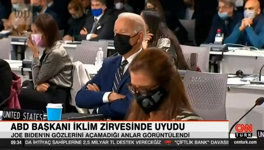 ABD Başkanı Biden, iklim zirvesinde uyudu