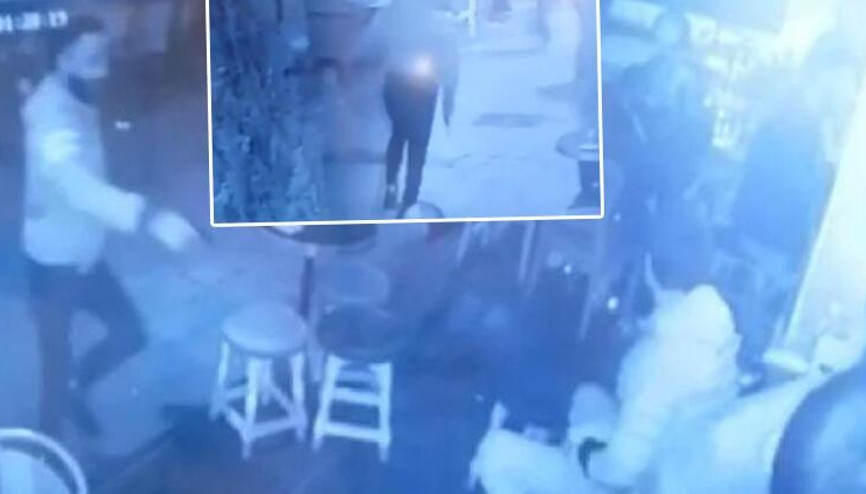 Beyoğlunda bara alınmayınca 2 kişiyi vurdu O anlar kamerada