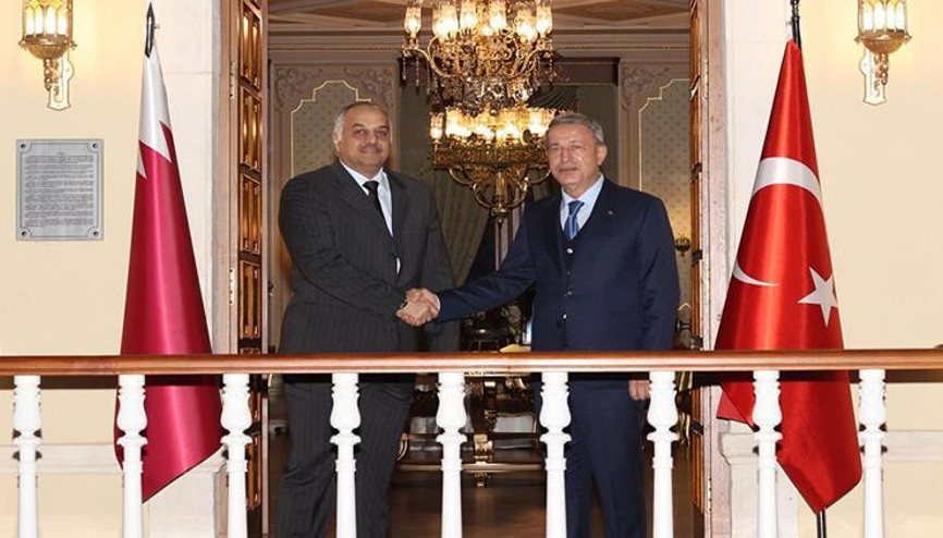 Milli Savunma Bakanı Akar, Katar Savunma Bakanı Atiyye ile görüştü