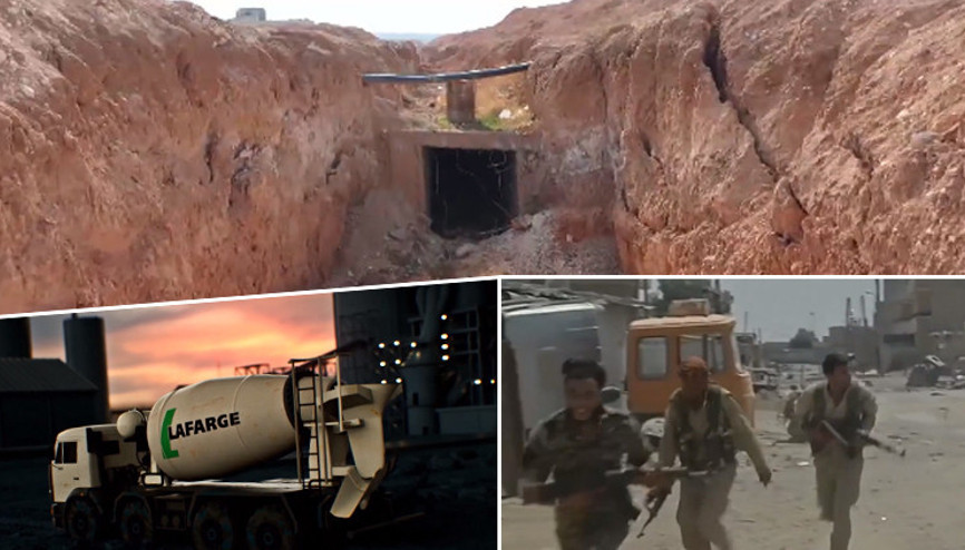 PKK/YPGnin Lafarge yardımıyla inşa ettiği terör tünelleri görüntülendi PKK/YPGnin Lafarge yardımıyla inşa ettiği terör tünelleri görüntülendi