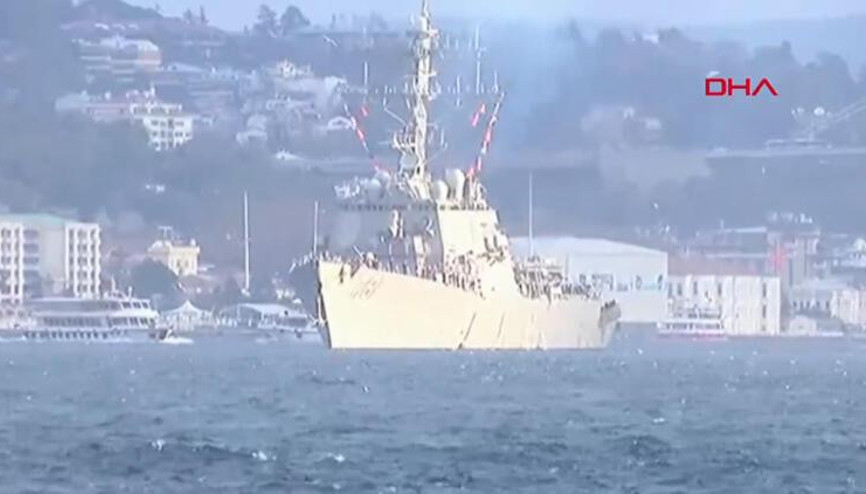 ABD savaş gemisi Sarayburnu’na demirledi