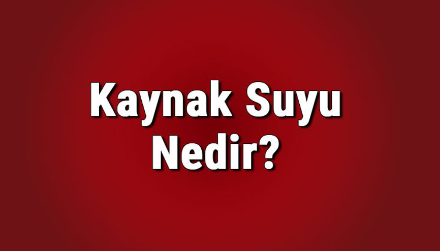 Kaynak suyu nedir, nasıl anlaşılır Doğal kaynak suyu içilir mi, saf mıdır