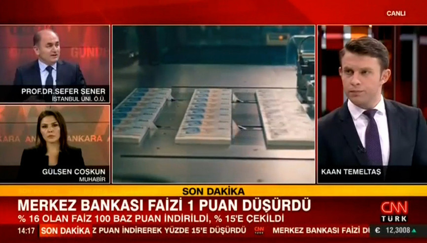 Merkez Bankası faizi 1 puan düşürdü