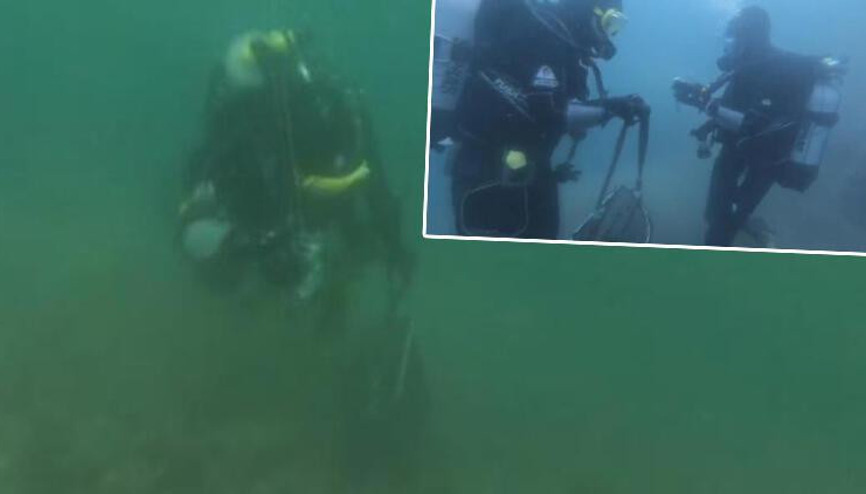 Kaçak avcılar Boğazda avladıkları 2 ton midyeyi deniz dibine saklamış