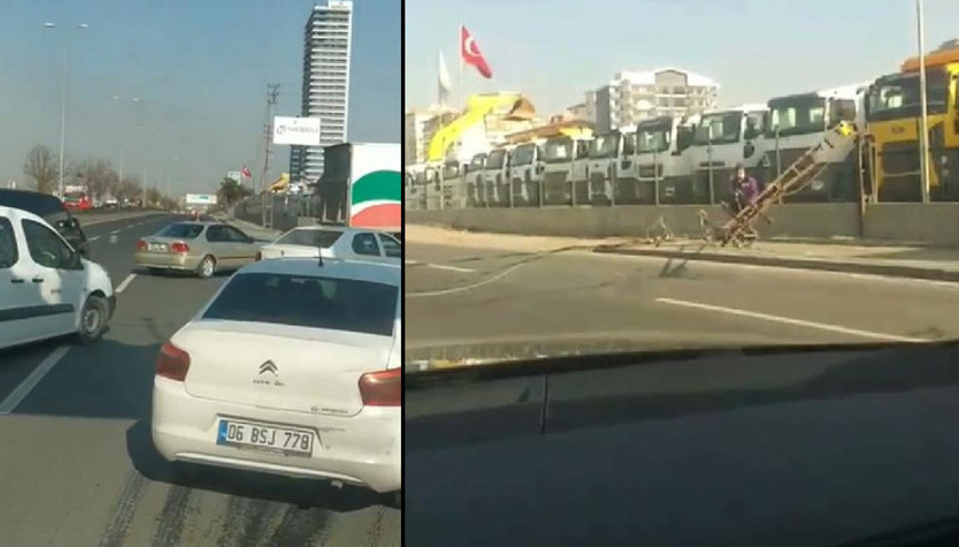 Ankarada elektrik direği devrildi: 5 araç birbirine girdi