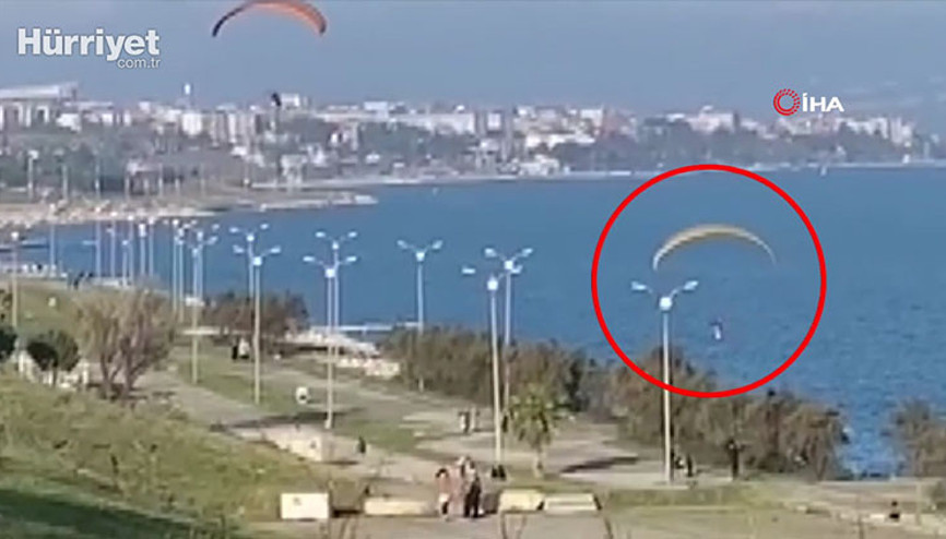 Denizdeki tekneye çakılan paramotor pilotunun son görüntüleri ortaya çıktı