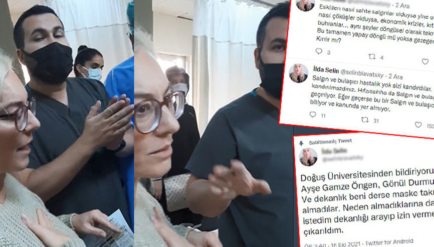 Sosyal medyada çok konuşulmuştu Doktorla tartışan Selinin maske ve aşı karşıtı olduğu ortaya çıktı