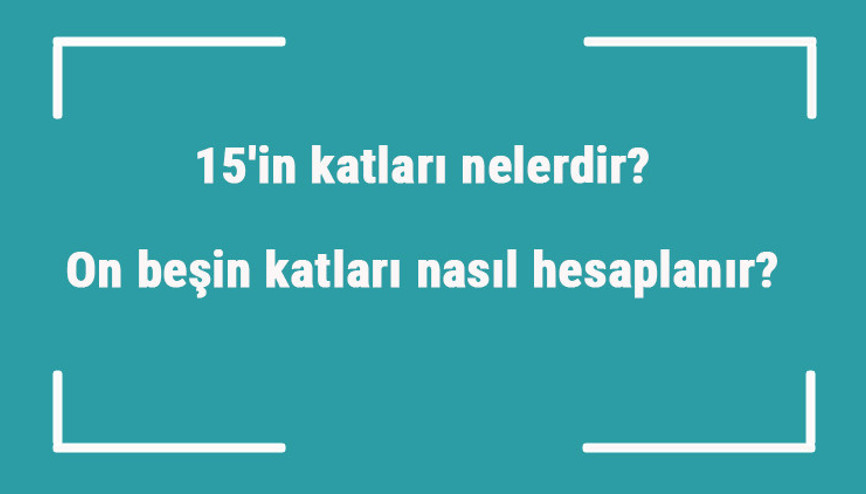 15in katları nelerdir On beşin katları nasıl hesaplanır