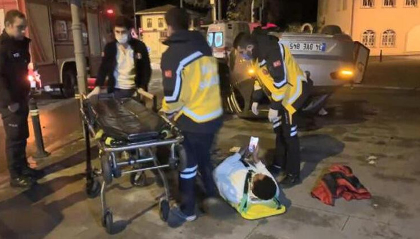 Kaza yaptı, görüntülü konuşmaya devam etti