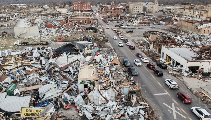 Hortumun rotası rekor kırdı ABD’de 400 km’lik yıkım şeridi