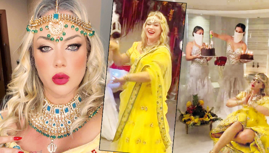 Yeliz Yeşilmen yeni yaşını hamamda kutladı