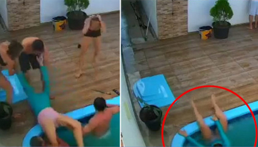 Havuzda dehşet anları Saçları filtreye takılınca ölümden döndü
