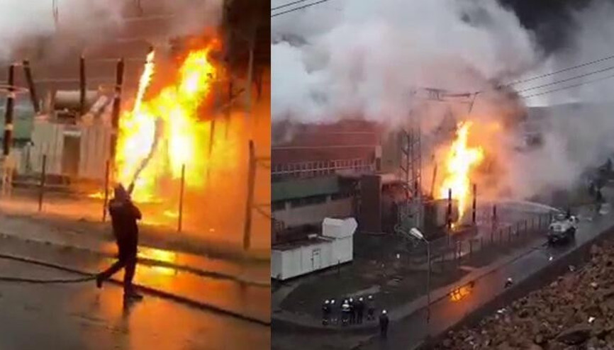 Sivasta termik santralde trafo yangını