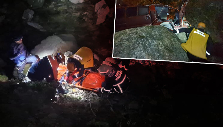 Ailesinin haber alamadığı TIR şoförü,  dereye uçan aracında ölü bulundu