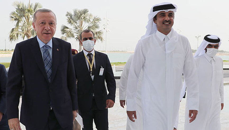Cumhurbaşkanı Erdoğan, Katar Emiri Al Sani ile görüştü