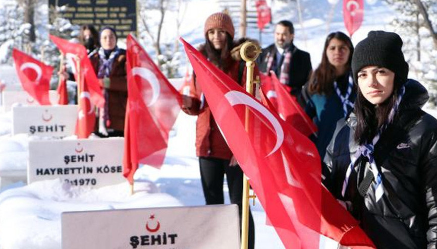 Erzurumda Allahuekber şehitlerini andılar