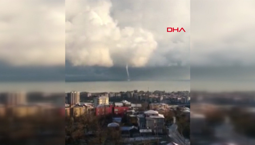 Görele açıklarında çıkan hortum kamerada