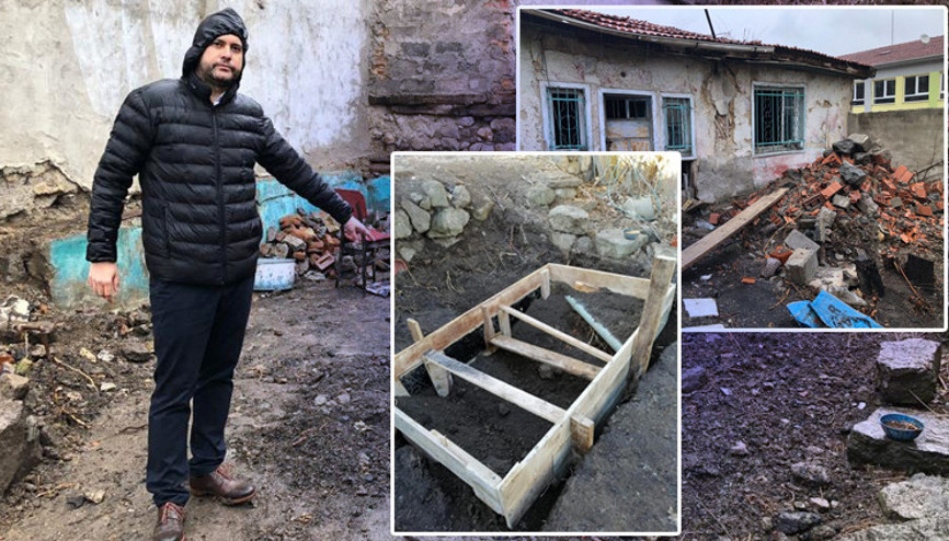 Afyonkarahisarda ilginç türbe hikâyesi Evlerinin bahçesine giren aile şoke oldu Afyonkarahisarda ilginç türbe hikâyesi Evlerinin bahçesine giren aile şoke oldu