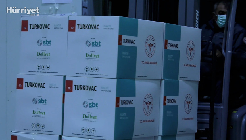 Turkovac aşılarının üretim tesisinden Halk Sağlığı depolarına ilk sevkiyatı gerçekleşti