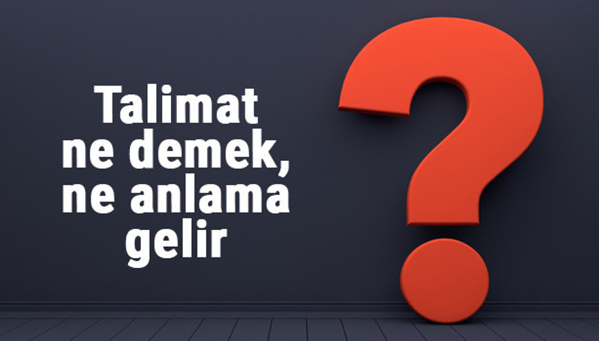 Talimat ne demek, ne anlama gelir Talimat kelimesinin TDK sözlük anlamı