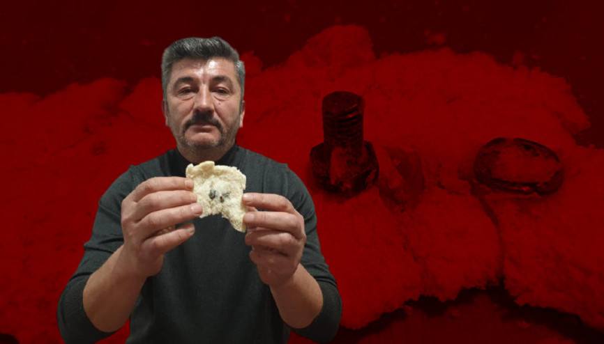 Görünce şoke oldu Ekmeğin içinden 2 santimlik vida çıktı