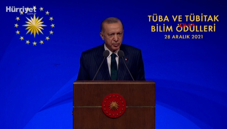 Cumhurbaşkanı Erdoğan, TÜBİTAK ve TÜBA  Bilim Ödülleri Töreninde konuştu