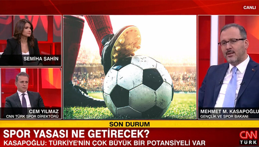 Gençlik ve Spor Bakanı Mehmet Muharrem Kasapoğlu yeni spor yasasının detaylarını anlattı