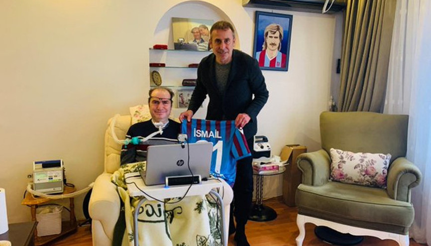 Abdullah Avcıdan ALS hastası İsmail Gökçeke ziyaret