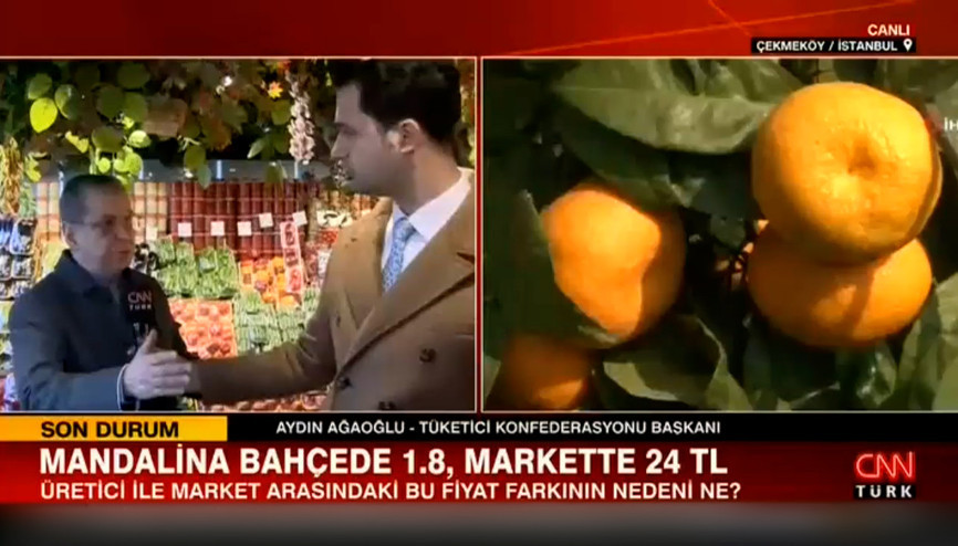 Mandalina bahçede 1.8, markette 24 lira Fiyat farkının nedeni ne
