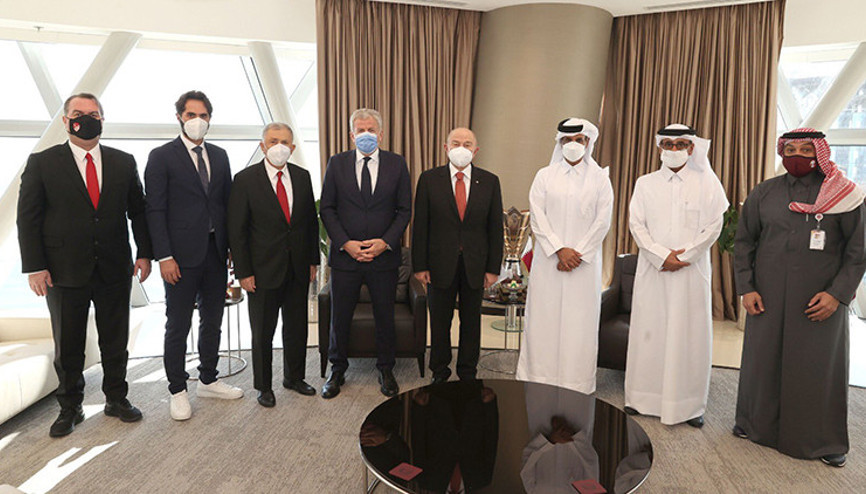 TFF Başkanı Özdemir’den Katar Futbol Federasyonu Başkanı Al Thani’ye ziyaret