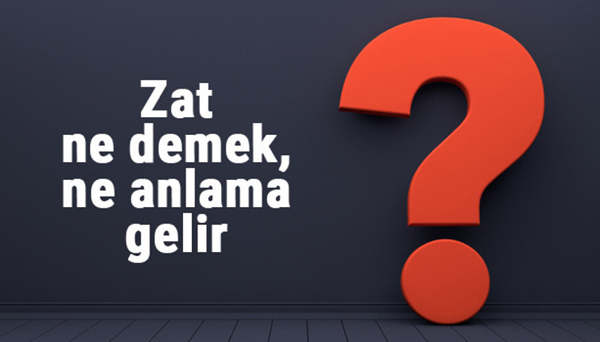 Zat ne demek, ne anlama gelir Zat kelimesinin TDK sözlük anlamı