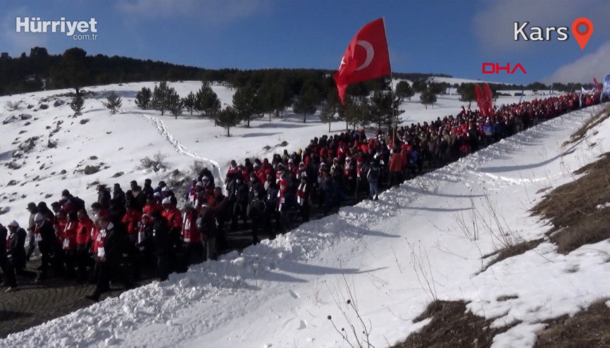 Sarıkamış Şehitleri, 107nci yılda binlerce kişinin katıldığı yürüyüşle anıldı