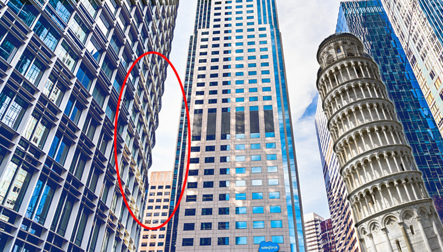 Bu da Amerika’nın Pisa Kulesi: Milenyum Kulesi her yıl 7,5 santim eğiliyor