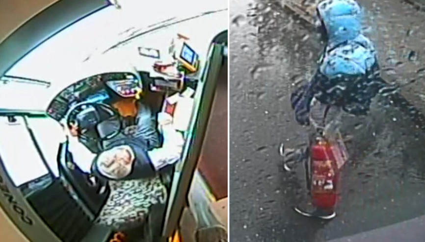 İstanbulkartının bakiyesi yetersiz çıkınca yangın tüpünü çalıp kaçtı