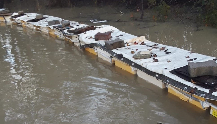 Köyceğiz’de aşırı yağışlar nedeniyle arı kovanları su içinde kaldı