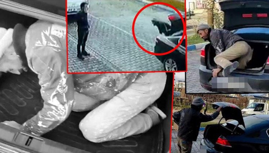 Patron, işçiyi arabası kirlenmesin diye bagajda böyle taşıdı