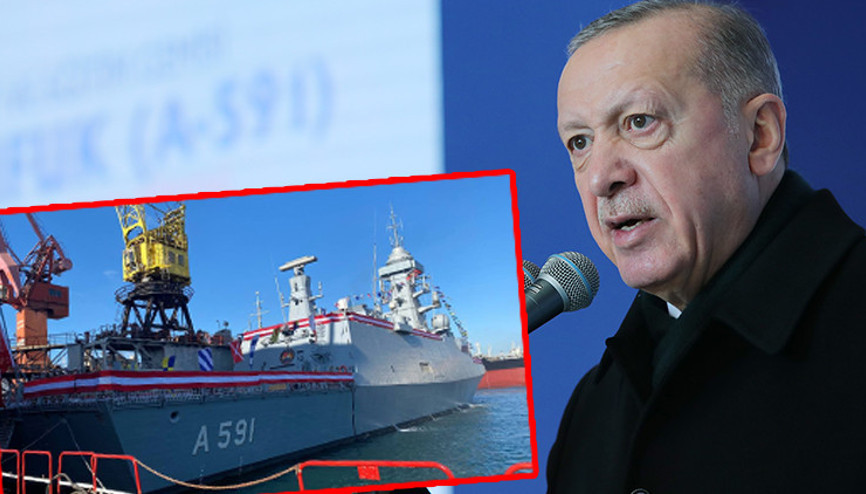 TCG Ufuk hizmete girdi Erdoğan: Artık dikey atım sisteminin yerlisine sahibiz