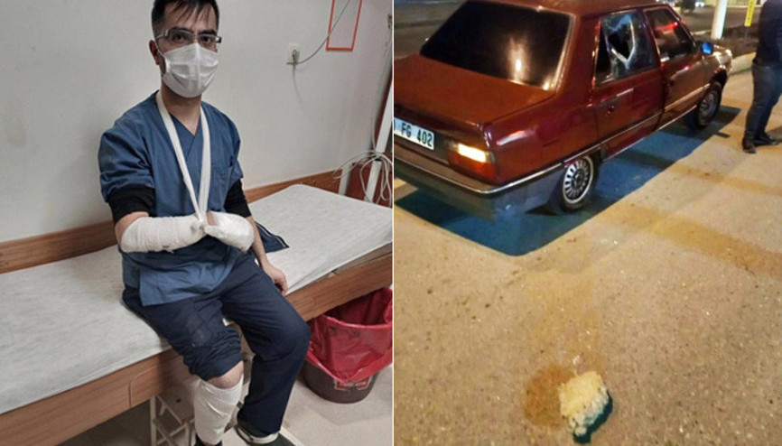 Hemşireye saldırı Takip ettiler, otomobilini durdurdular, darp ettiler