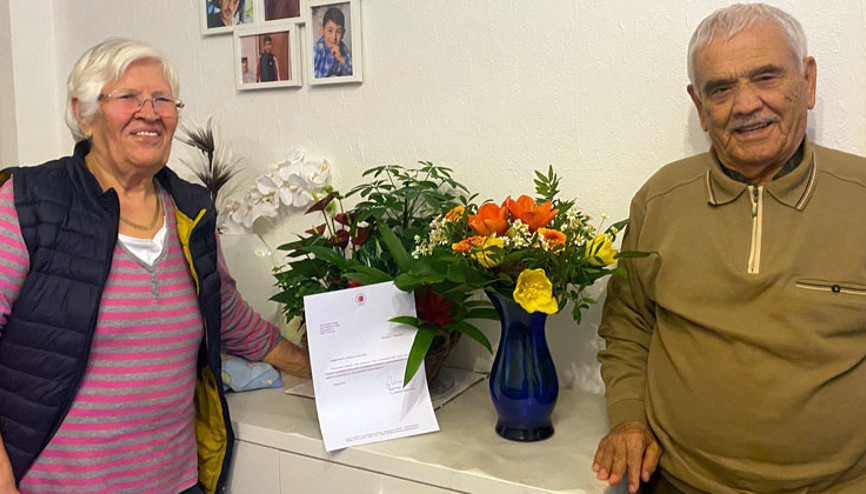 Arslan çiftine bir mektup da Başkonsolos Deniz’den...