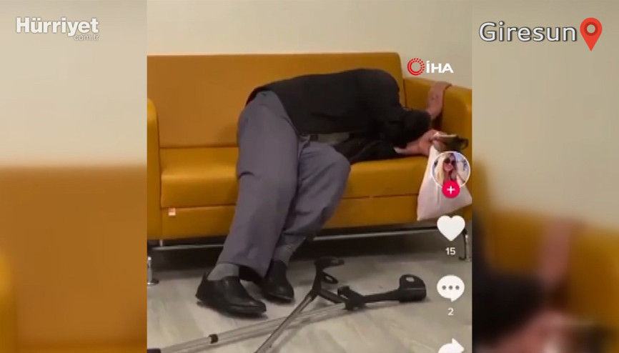Yaşlı adamın acı çektiği anları müzikli paylaşım yaptı, görevinden oldu