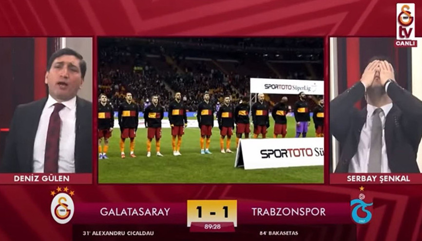 Galatasaray-Trabzonspor maçında GS TV spikerleri yıkıldı Viscanın golü sonrası...