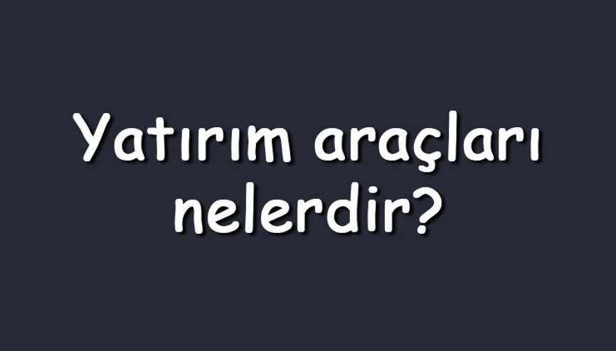 Yatırım araçları nelerdir En risksiz temel yatırım araçları Yatırım araçları nelerdir En risksiz temel yatırım araçları