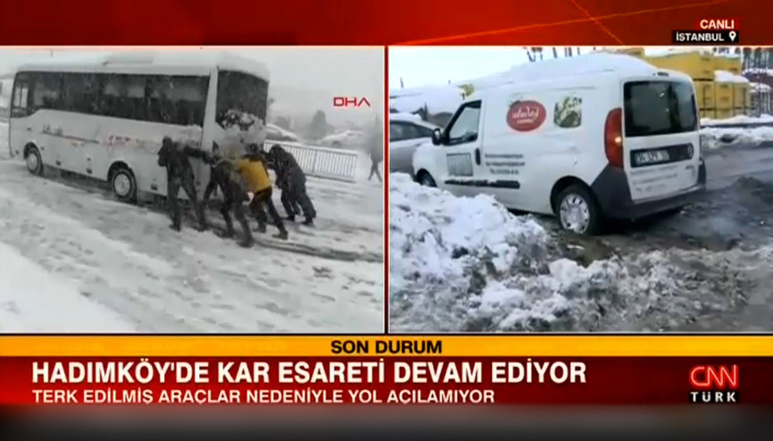 Hadımköyde kar esareti devam ediyor